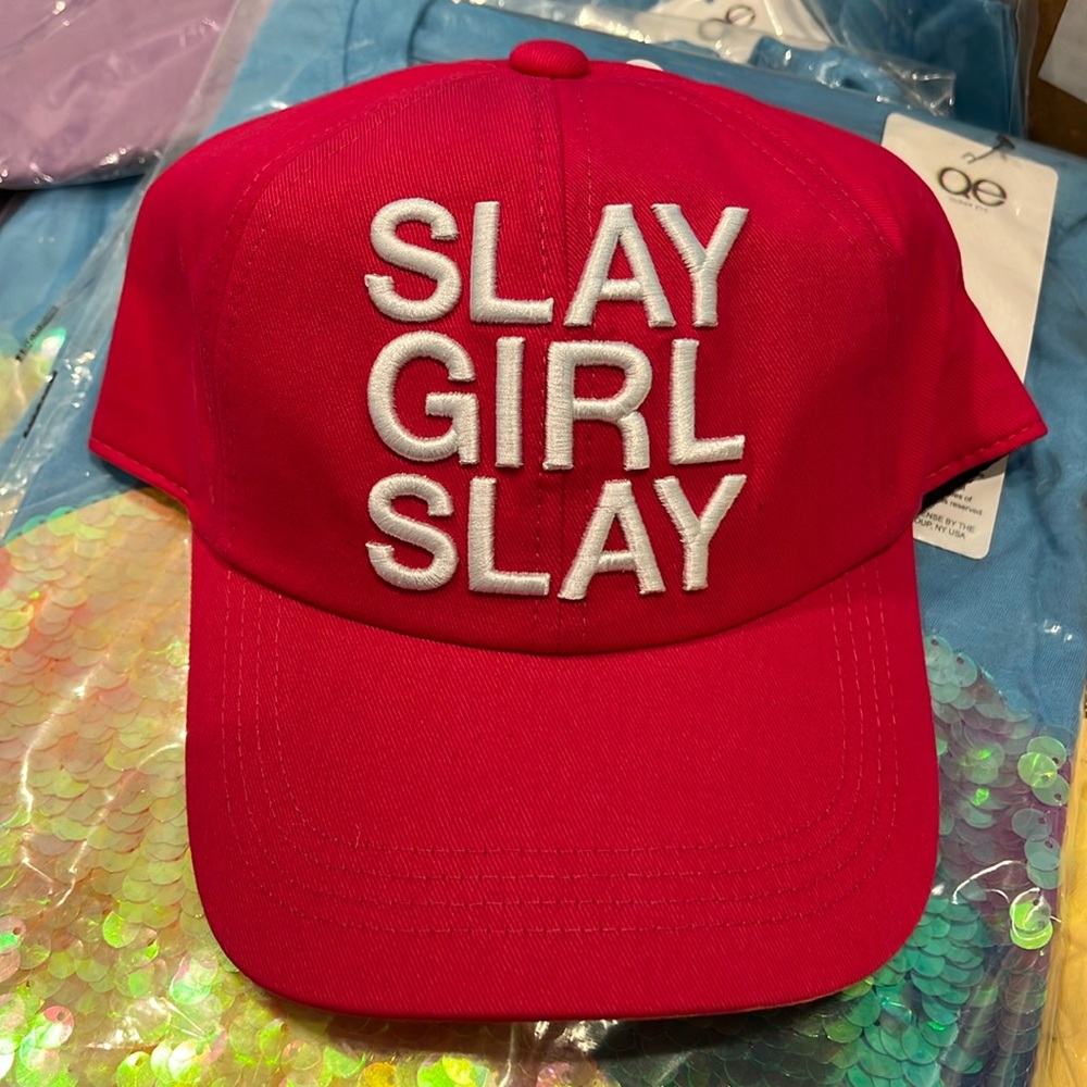 SLAY GIRL SLAY Hot Pink Baseball Hat Dad Cap Unisex One Size New